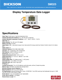 Thumbnail of document Data Sheet - SM Display Temperature Data Logger